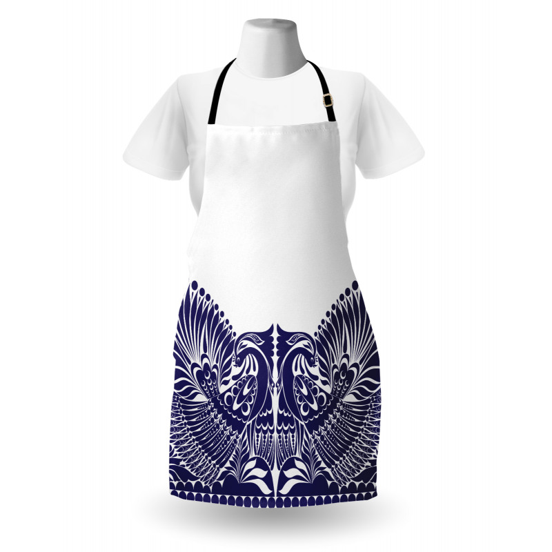 Polish Flourish Bird Print Apron