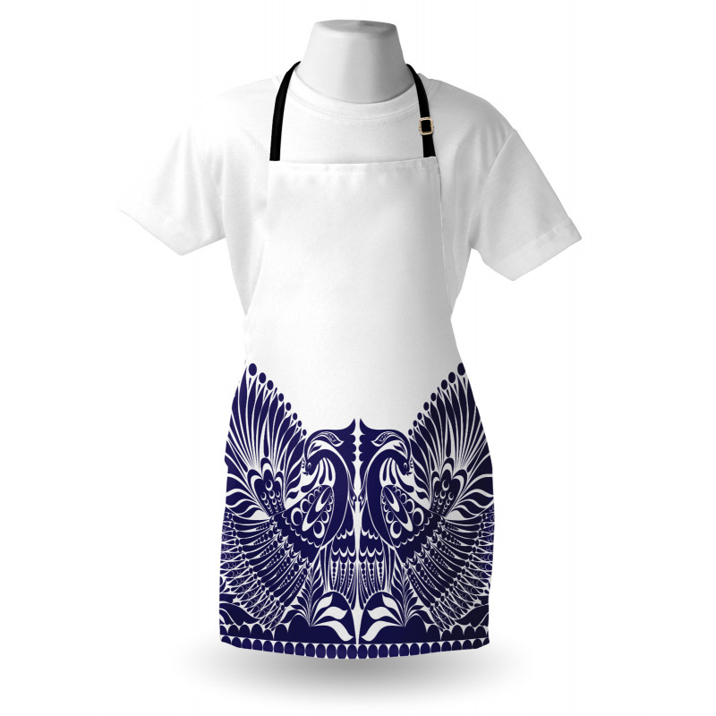 Polish Flourish Bird Print Apron