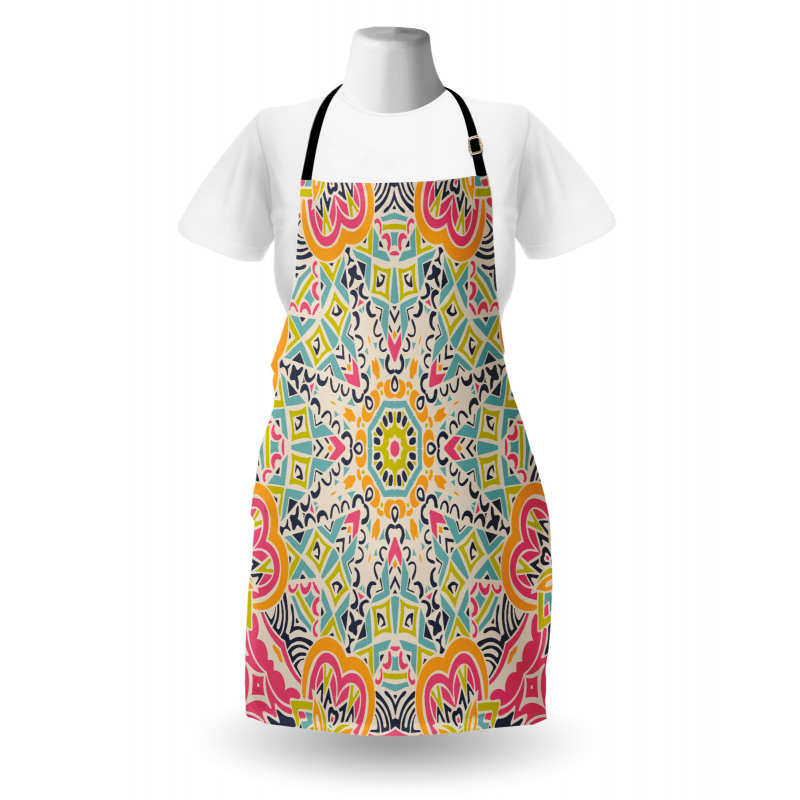 Colorful Chaotic Motif Apron