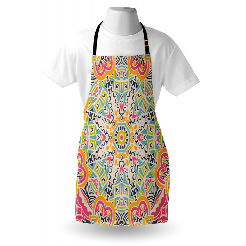 Colorful Chaotic Motif Apron