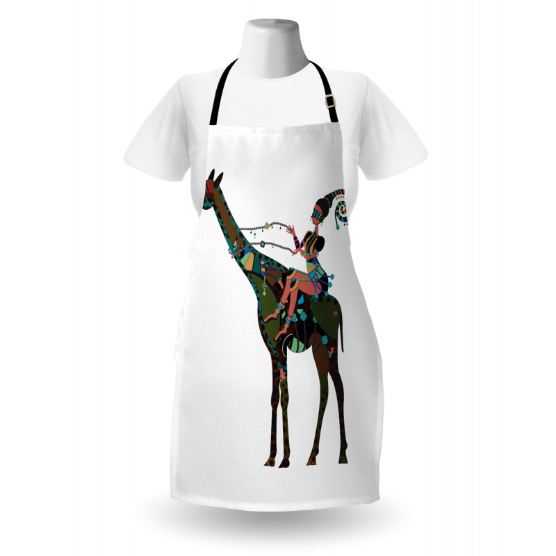 Girl Riding Giraffe Apron