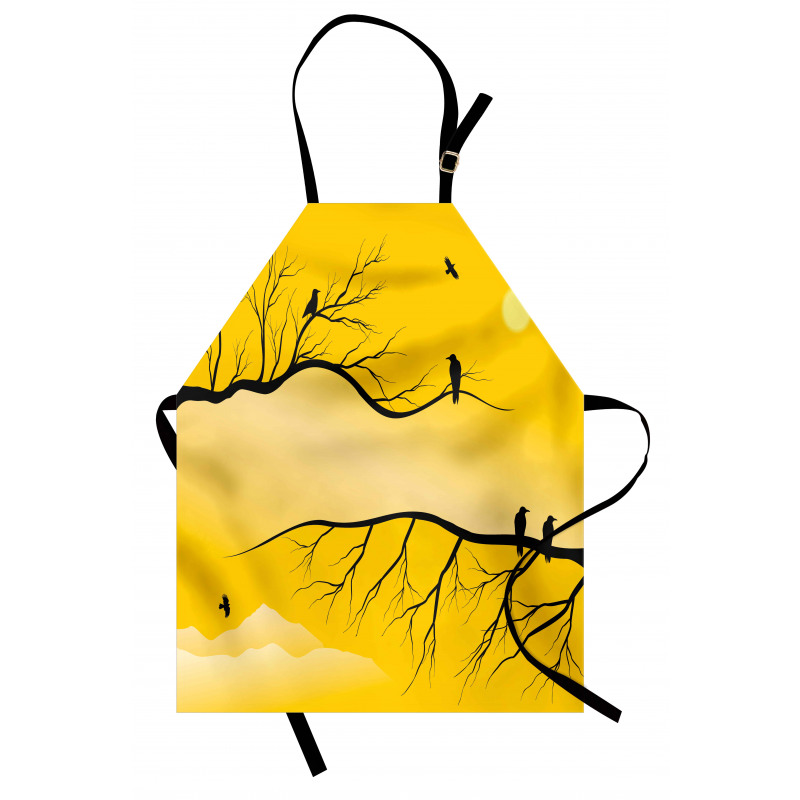 Birds on Bare Branches Apron