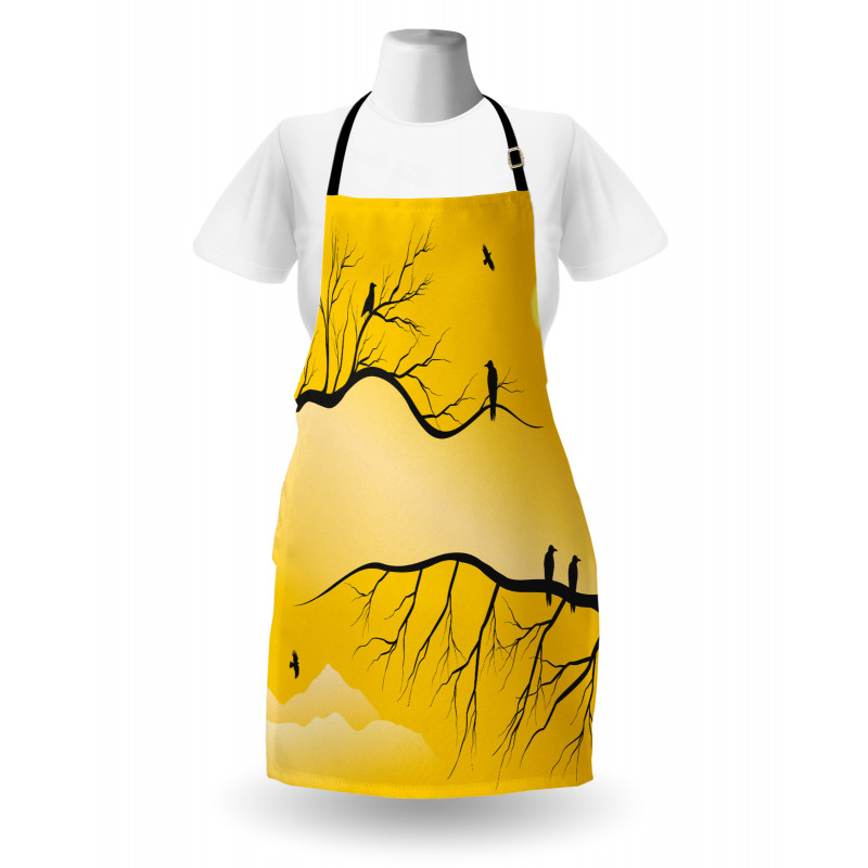 Birds on Bare Branches Apron