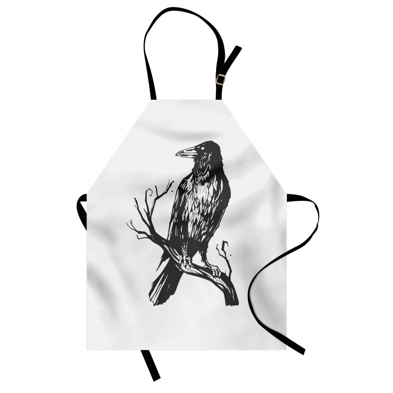 Bird on Bare Branch Art Apron