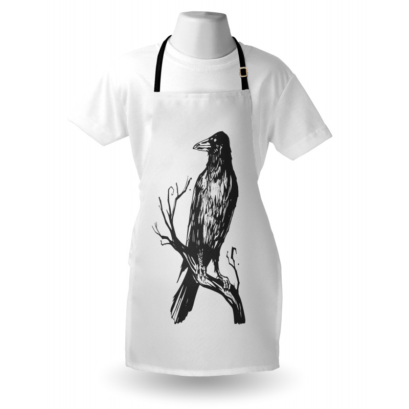 Bird on Bare Branch Art Apron