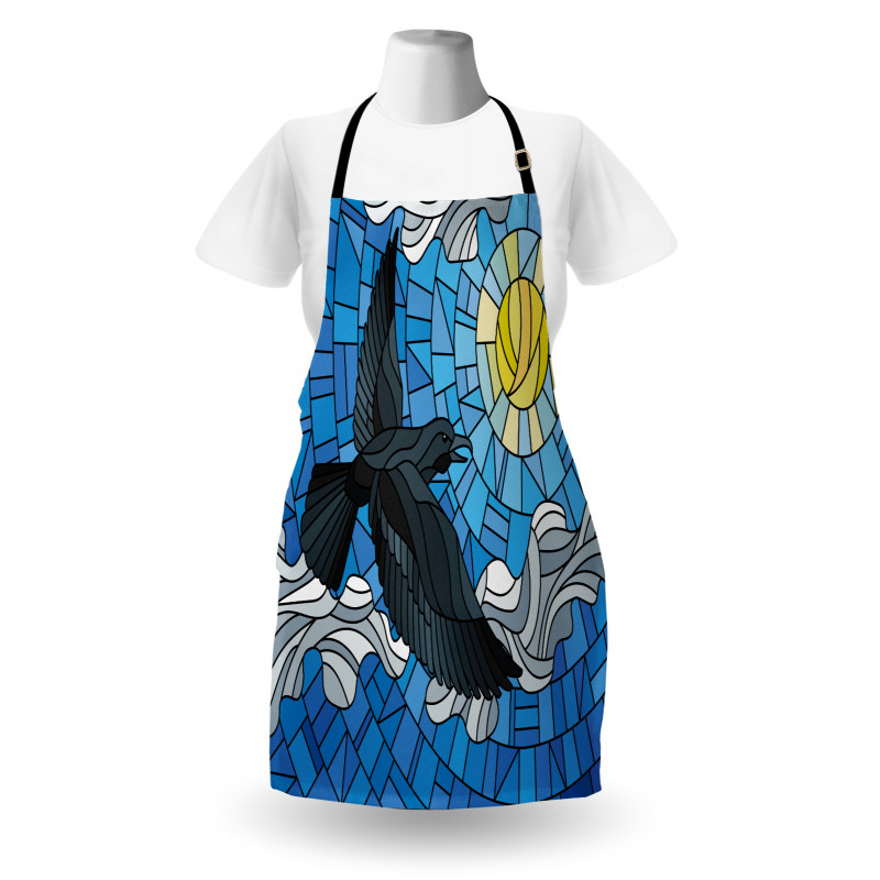 Stained Glass Bird Sky Apron