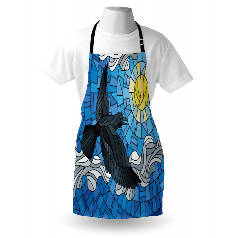 Stained Glass Bird Sky Apron