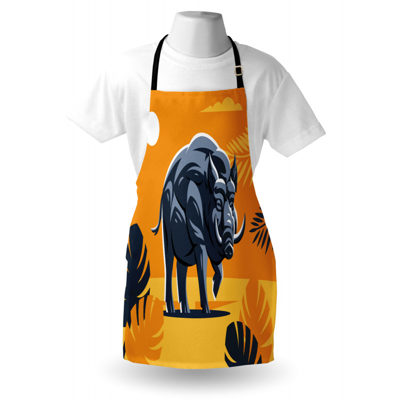 Hog Boar Tropical Leaves Apron