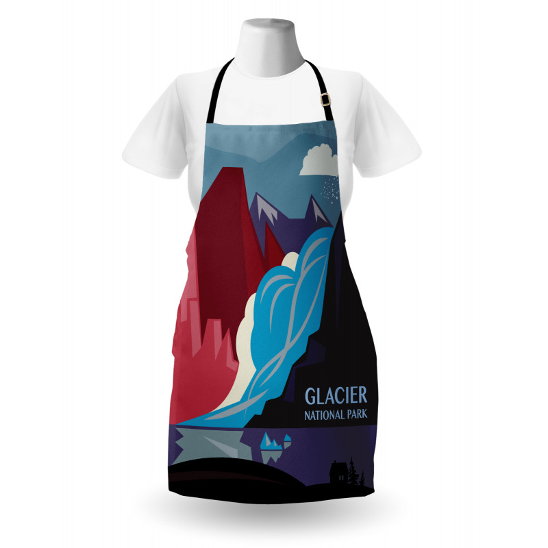 Abstract Mountains and River Apron