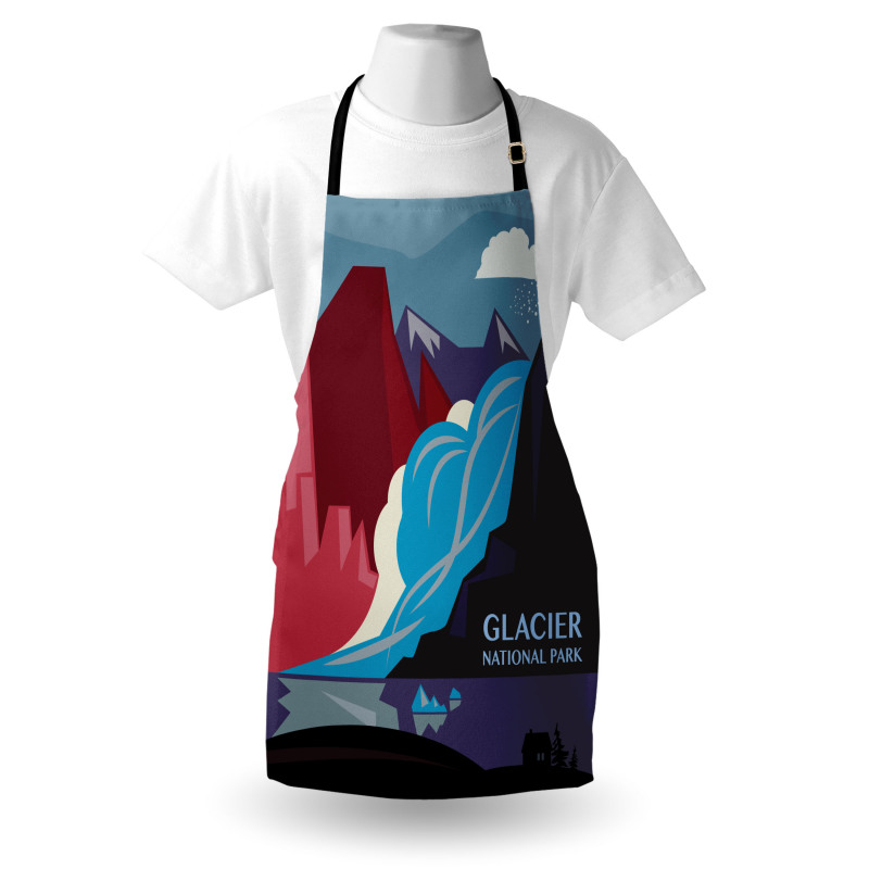 Abstract Mountains and River Apron