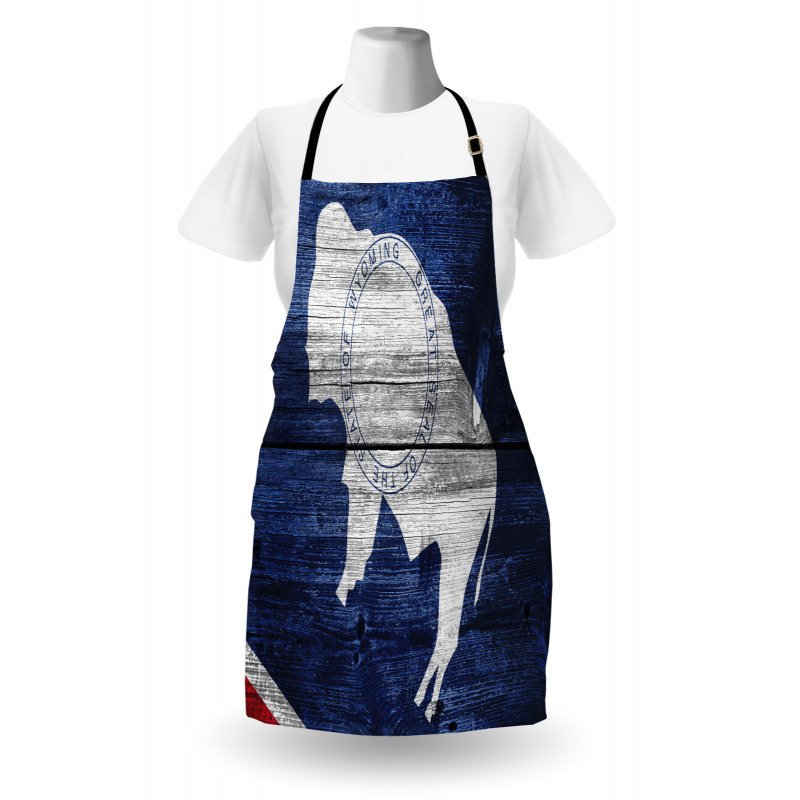 Equality State Flag Wooden Apron