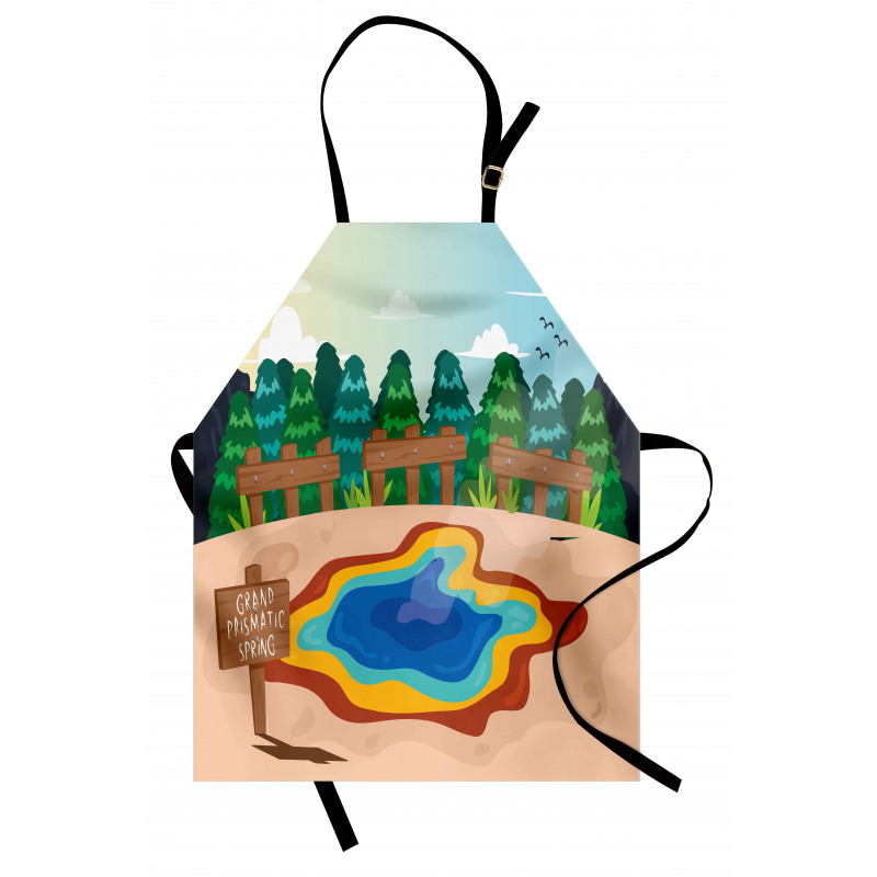 Cartoon Prismatic Spring Apron