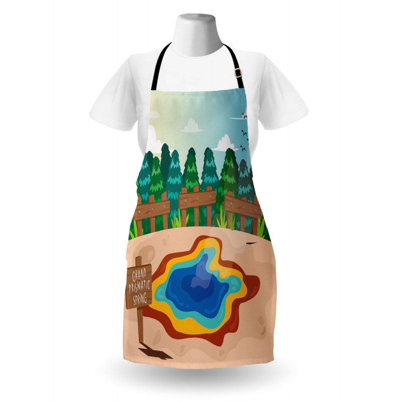 Cartoon Prismatic Spring Apron