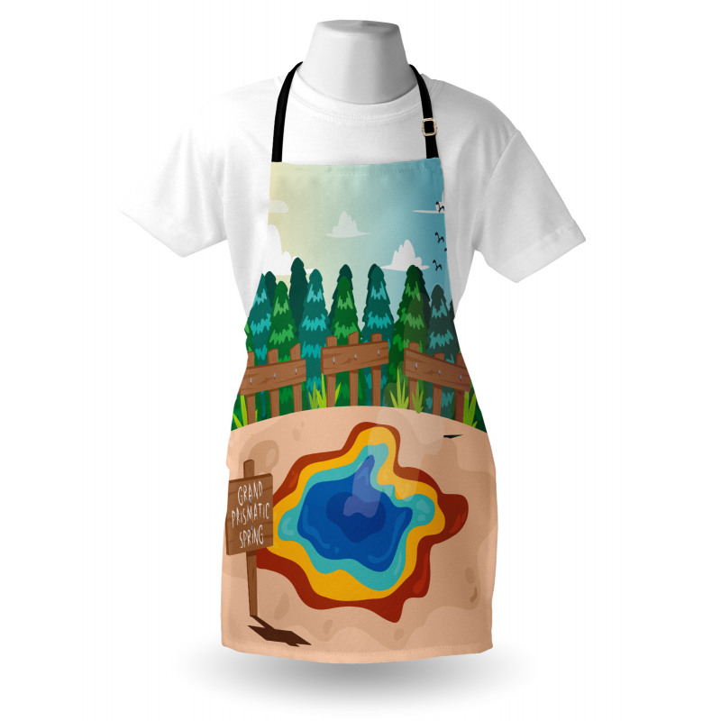 Cartoon Prismatic Spring Apron