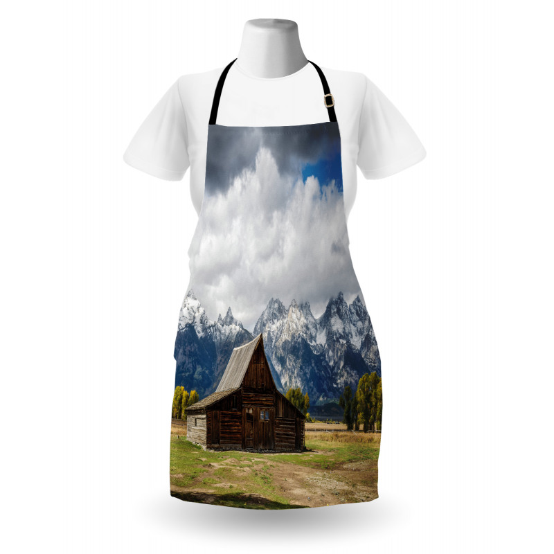 Rustic Wooden Cottage View Apron