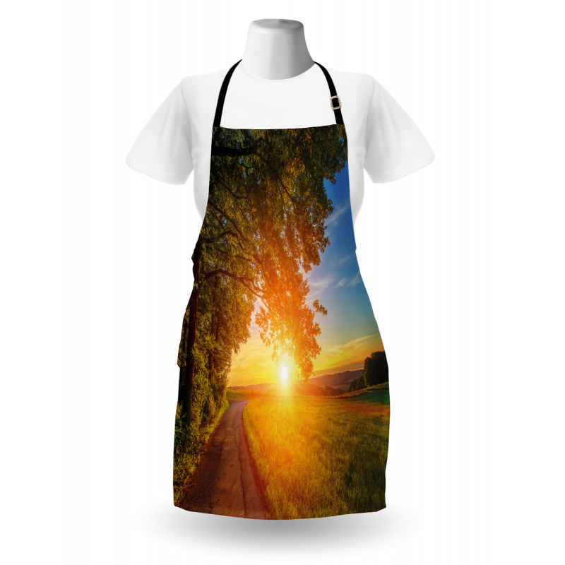 Tranquil Path at Sunset Apron