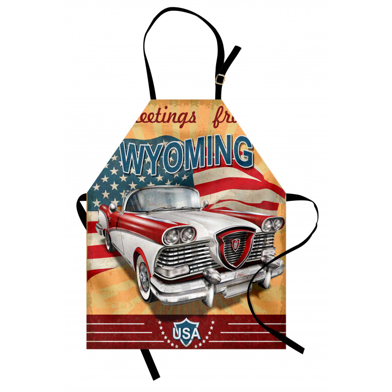 Vintage Car and Greetings Apron