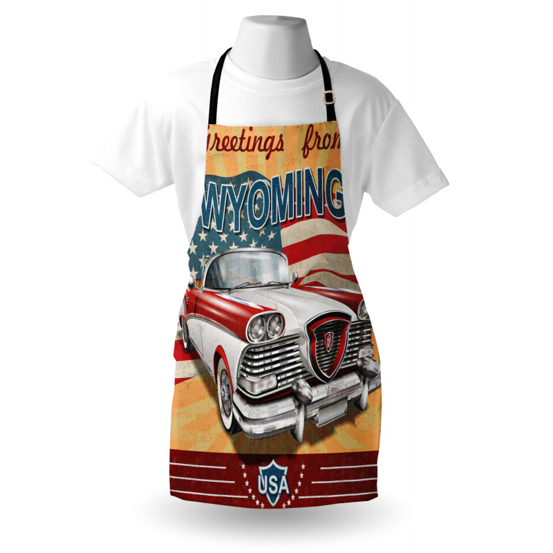 Vintage Car and Greetings Apron