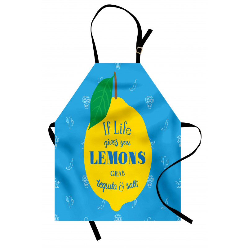 Mexican Words on Lemon Apron