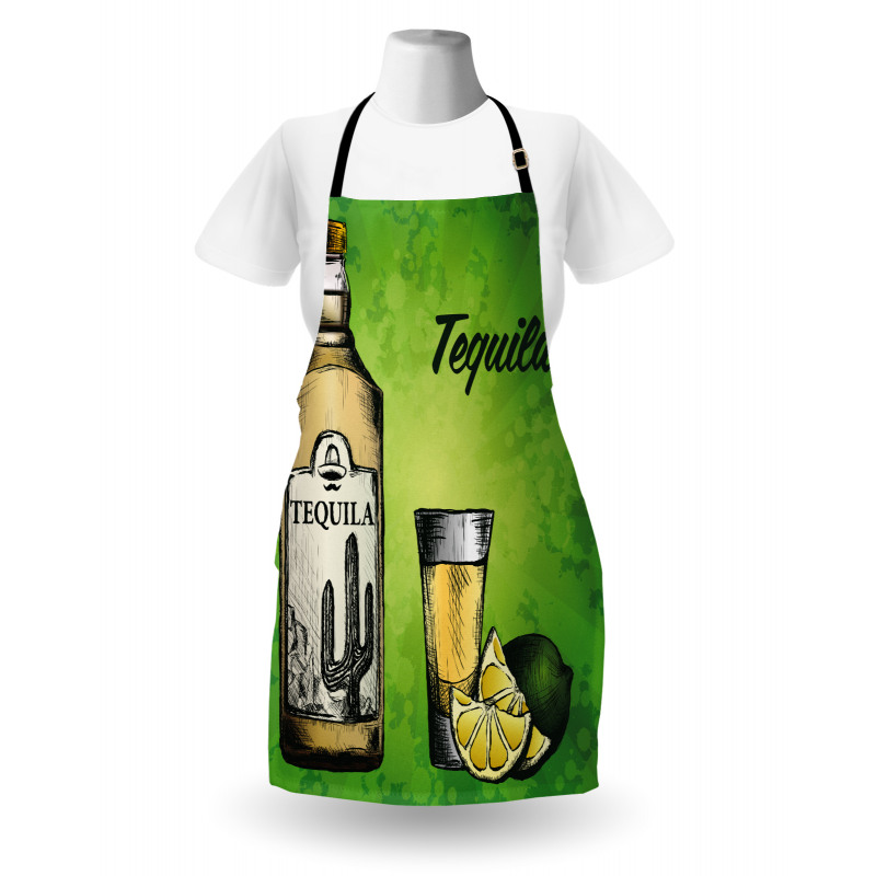 Bottle Shot Glass and Lime Apron