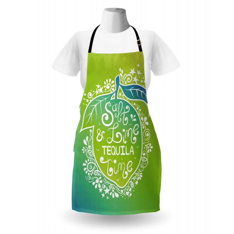 Vibrant Ombre Text on Lemon Apron