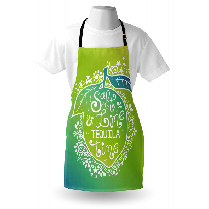 Vibrant Ombre Text on Lemon Apron