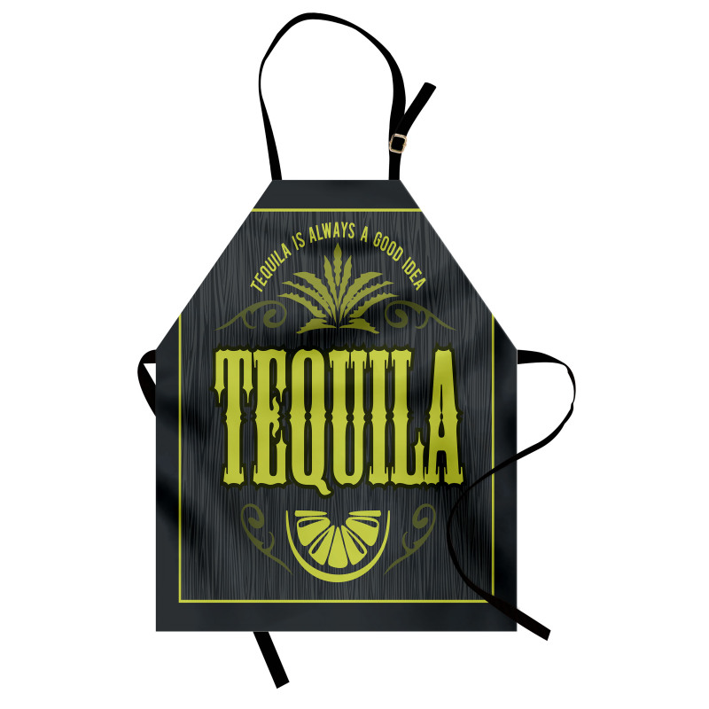 Vintage Alcohol Themed Text Apron