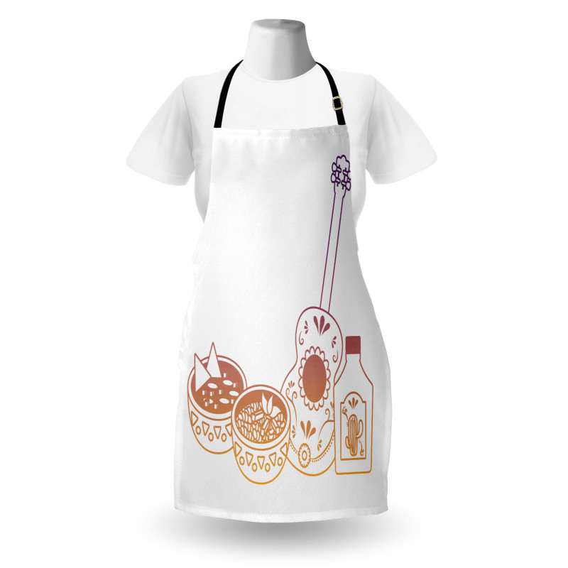 Mexican Soup Bottle Guitar Apron