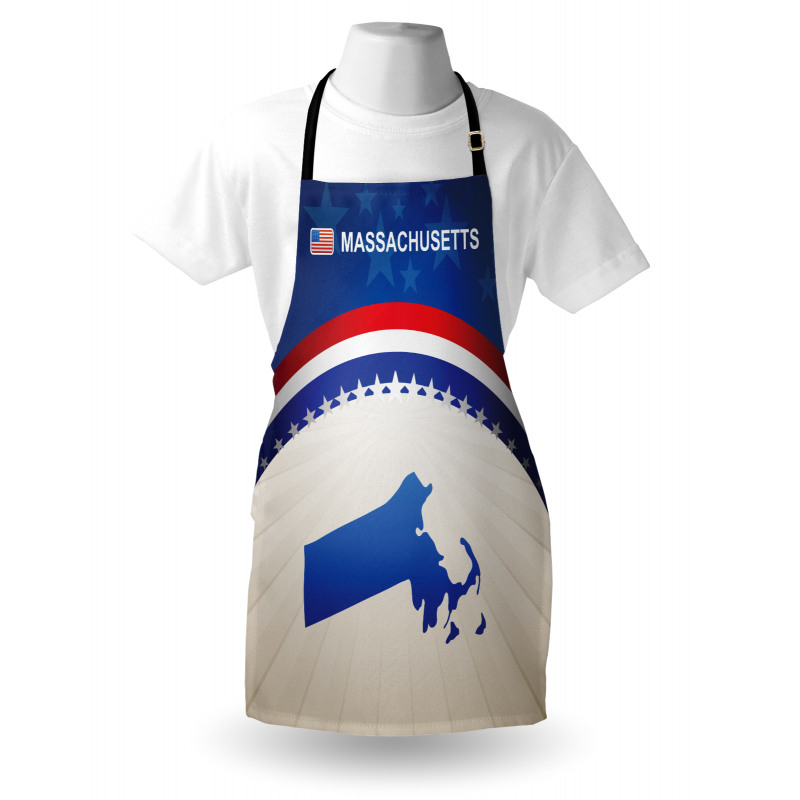 Map Silhouette Stars Apron