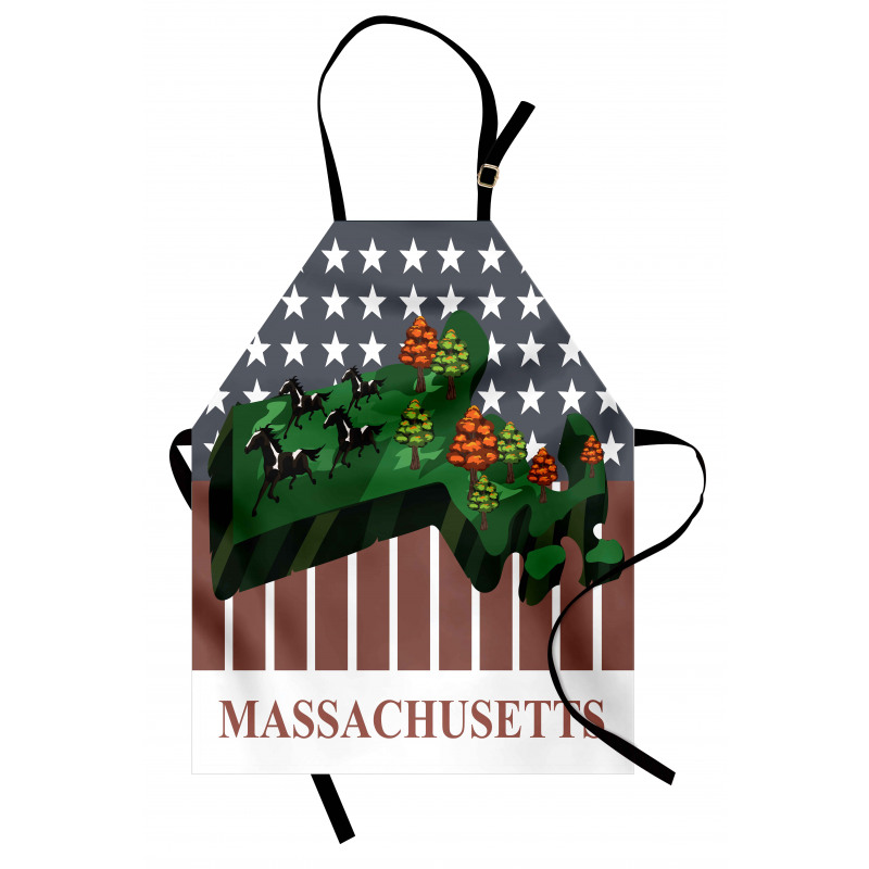 State Map Old Glory Apron