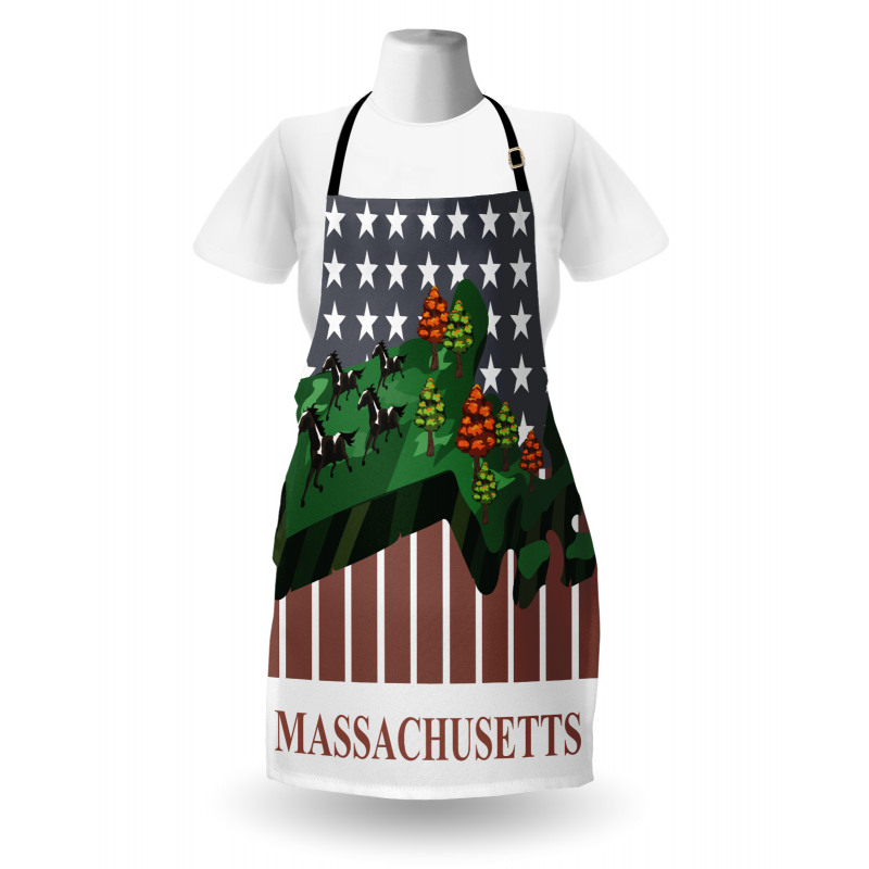 State Map Old Glory Apron