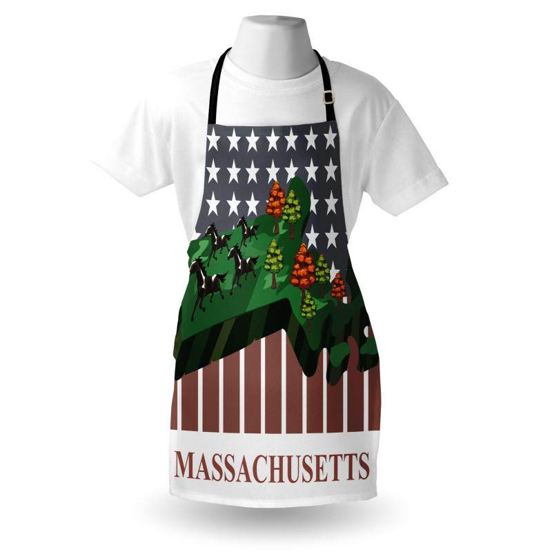 State Map Old Glory Apron