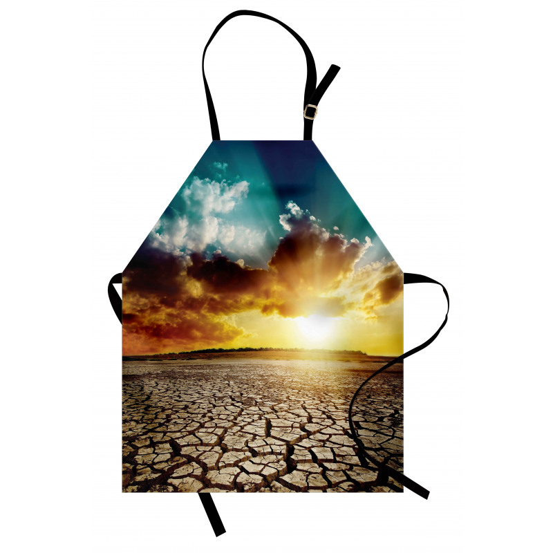 Sunset Cracked Earth Apron