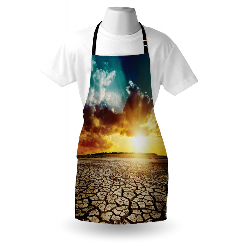 Sunset Cracked Earth Apron