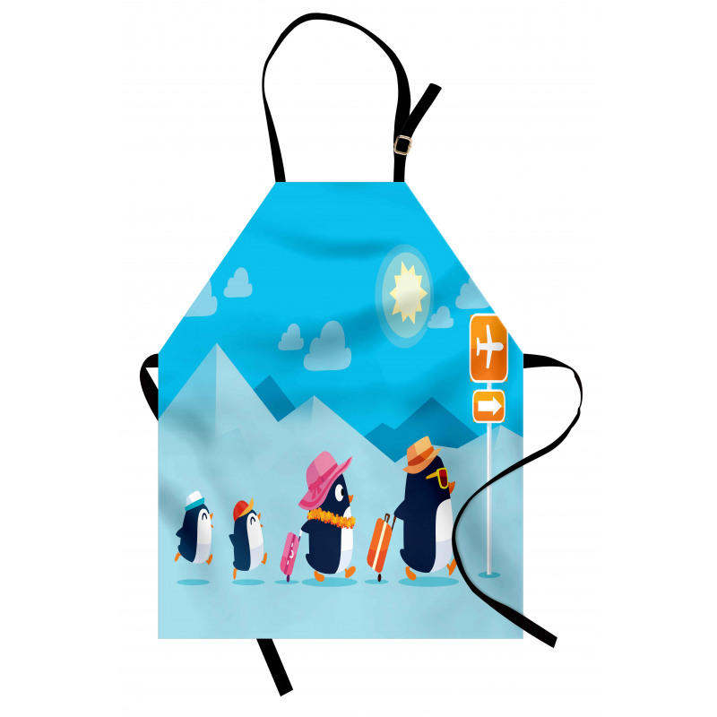 Funny Penguin Family Trip Apron