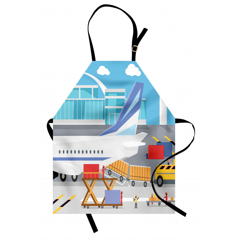 Loading Cargo Plane Cartoon Apron