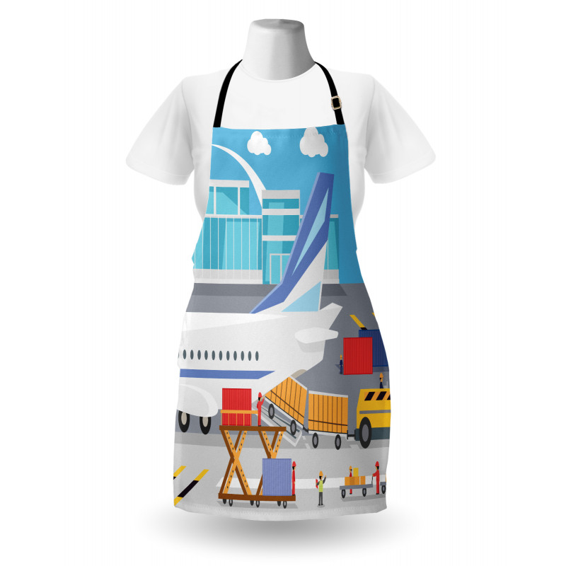 Loading Cargo Plane Cartoon Apron