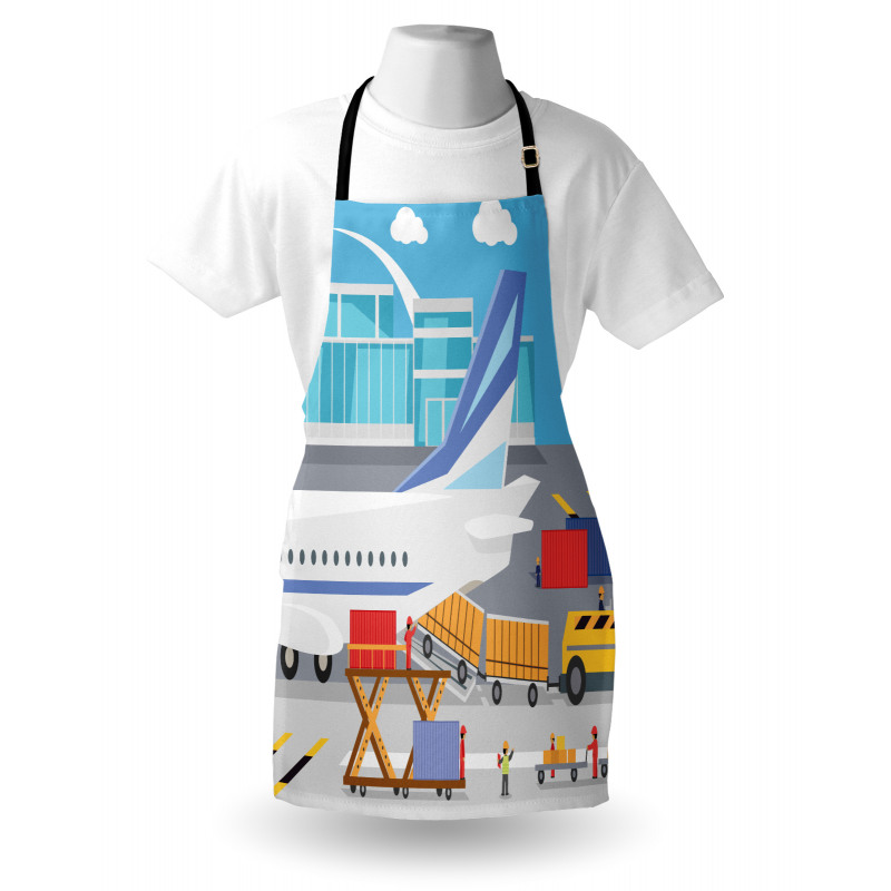 Loading Cargo Plane Cartoon Apron