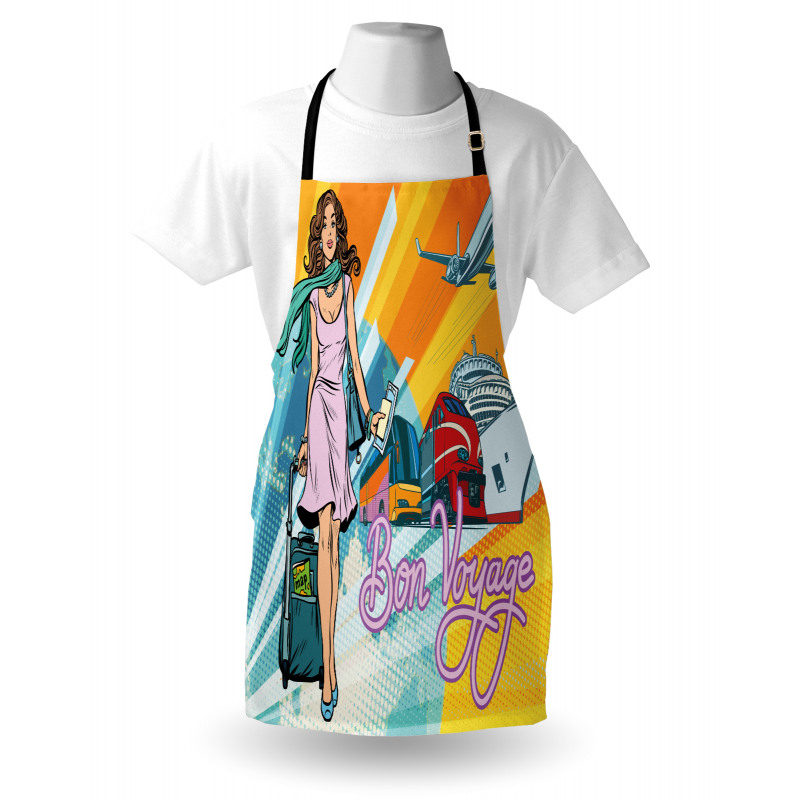 Retro Passenger Woman Art Apron