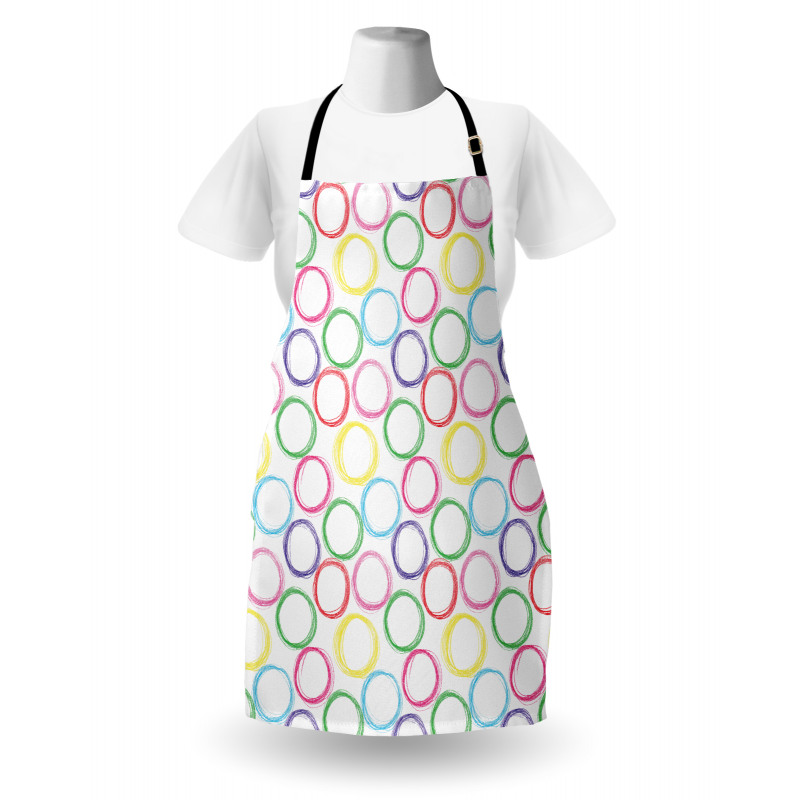 Childish Scribble Circles Apron