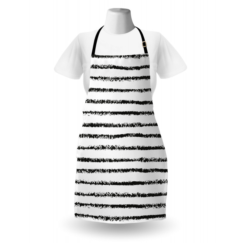 Grungy Brushstroke Lines Apron