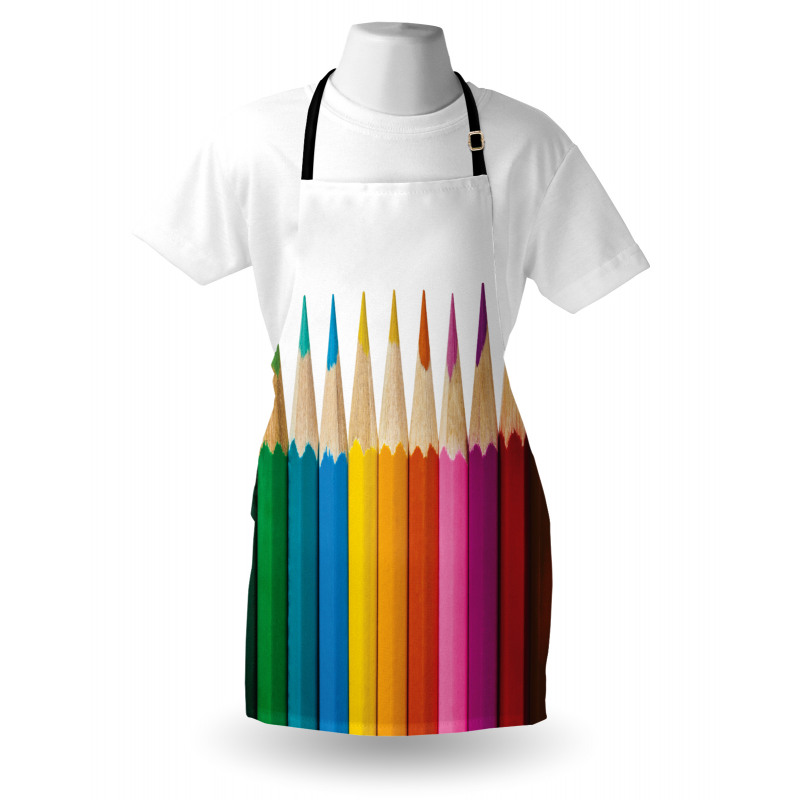 Colorful Pencils Macro Photo Apron