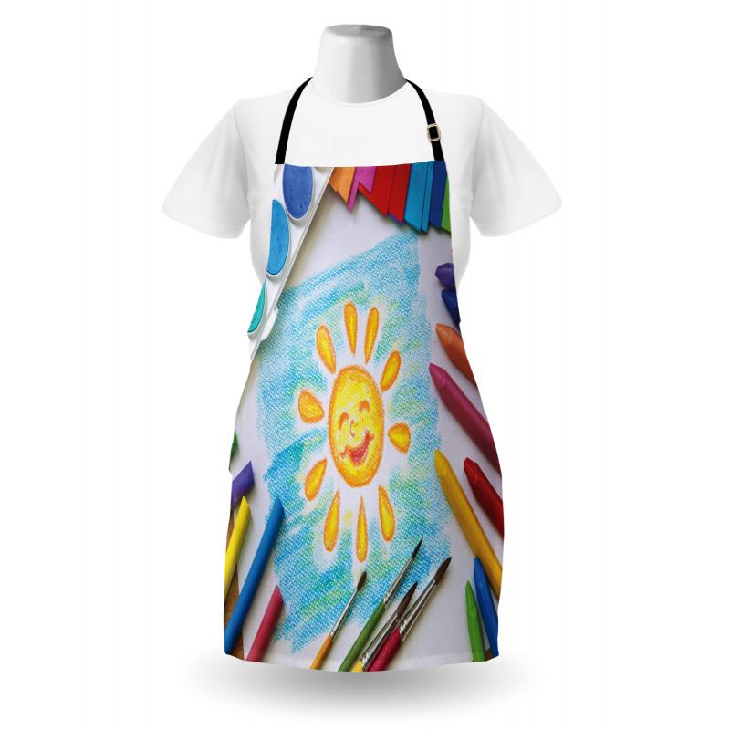 Child's Happy Sun Painting Apron