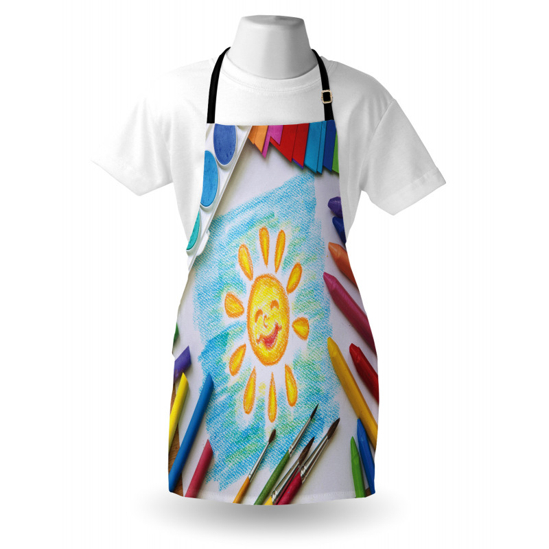 Child's Happy Sun Painting Apron