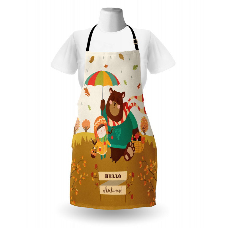 Hello Autumn Cartoon Apron