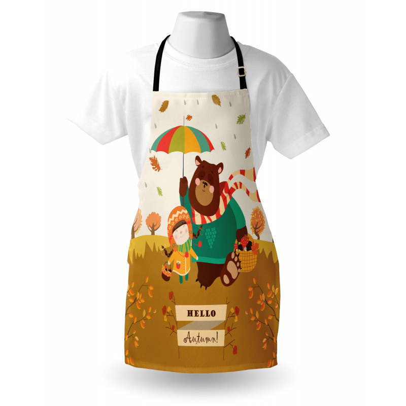 Hello Autumn Cartoon Apron