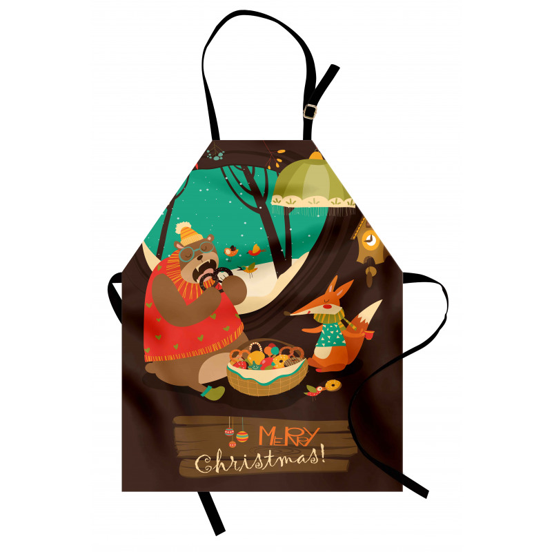 Bear and Fox Xmas Apron