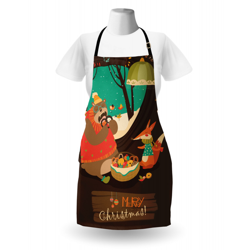 Bear and Fox Xmas Apron