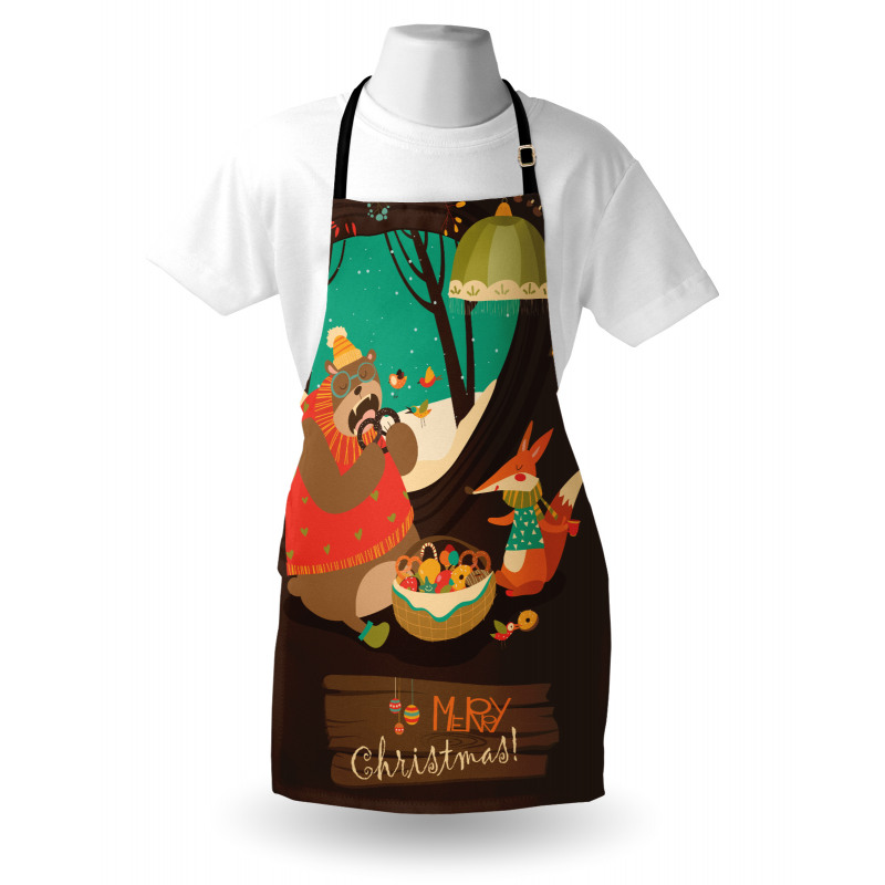 Bear and Fox Xmas Apron