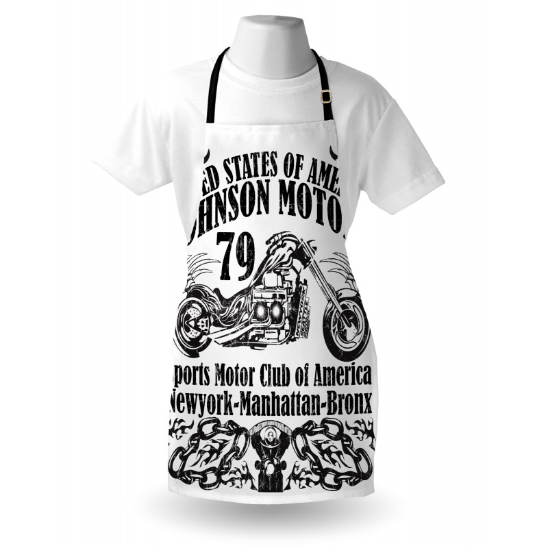 Old Racer Motorcycle Apron